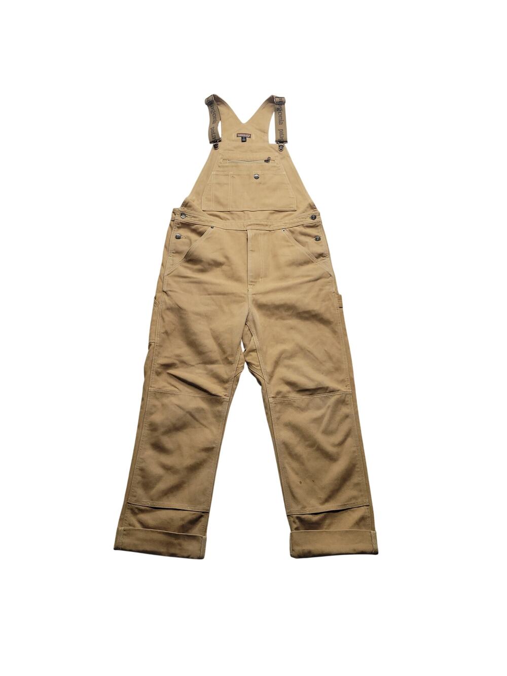 Patagonia Iron Forge Hemp Canvas Bib Overalls Mens 32 Tan Workwear